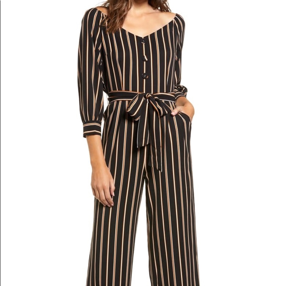 Chriselle Lim | Jane Stripe Portrait Jumpsuit
